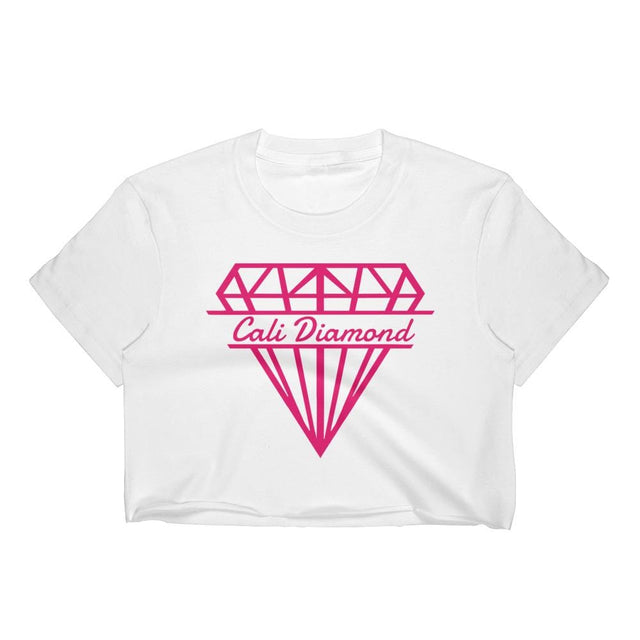 Cali pink Logo Women's Crop Top - Cali Diamond