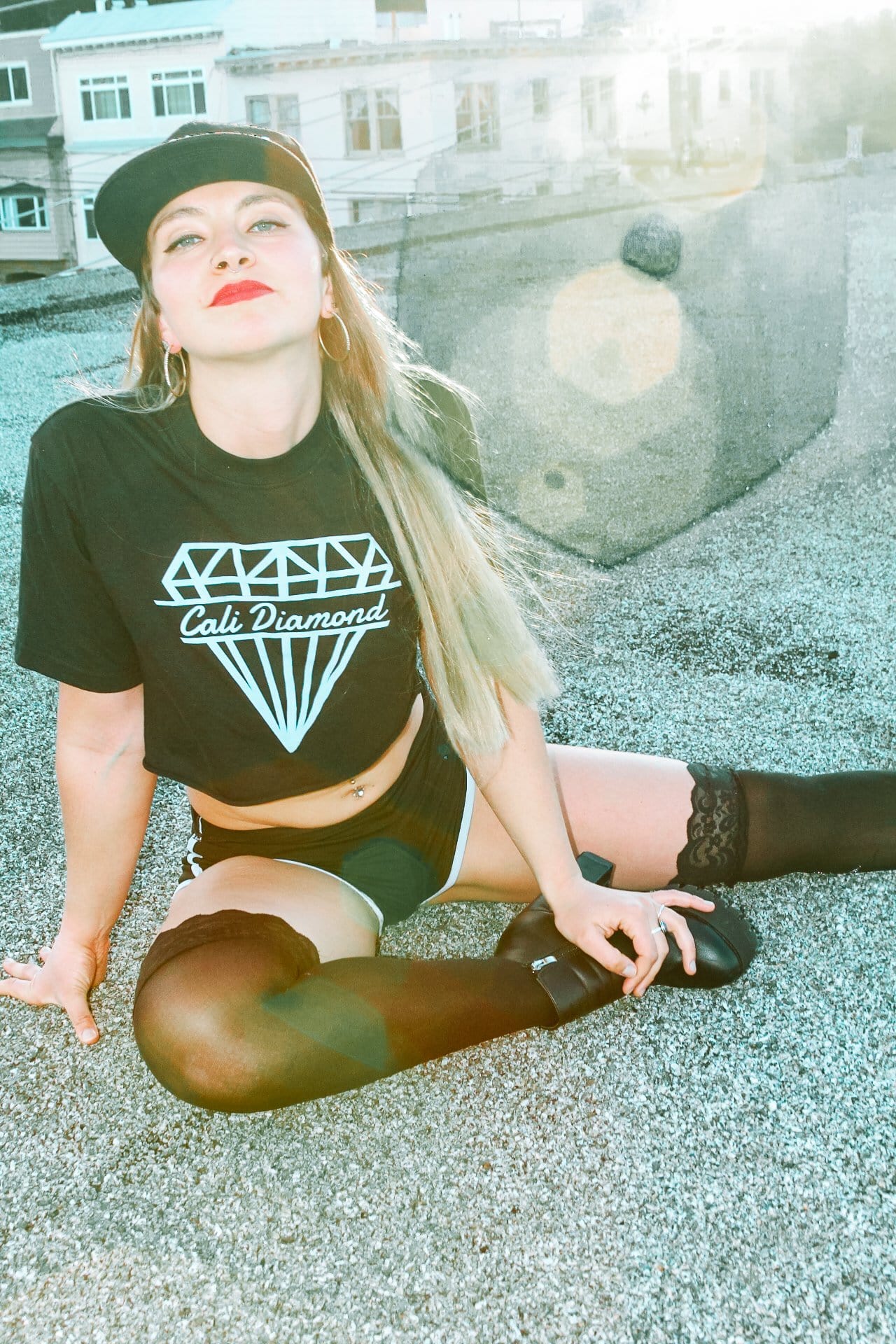 Exclusive Limited Edition Cali Diamond "Diamond Logo Crop-top" - Cali Diamond