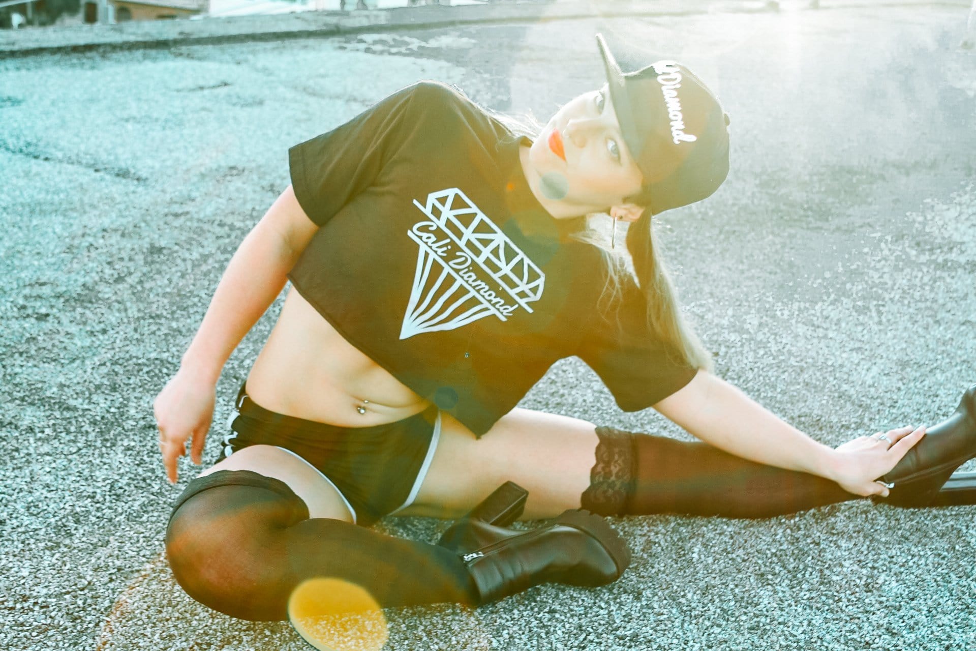 Exclusive Limited Edition Cali Diamond "Diamond Logo Crop-top" - Cali Diamond