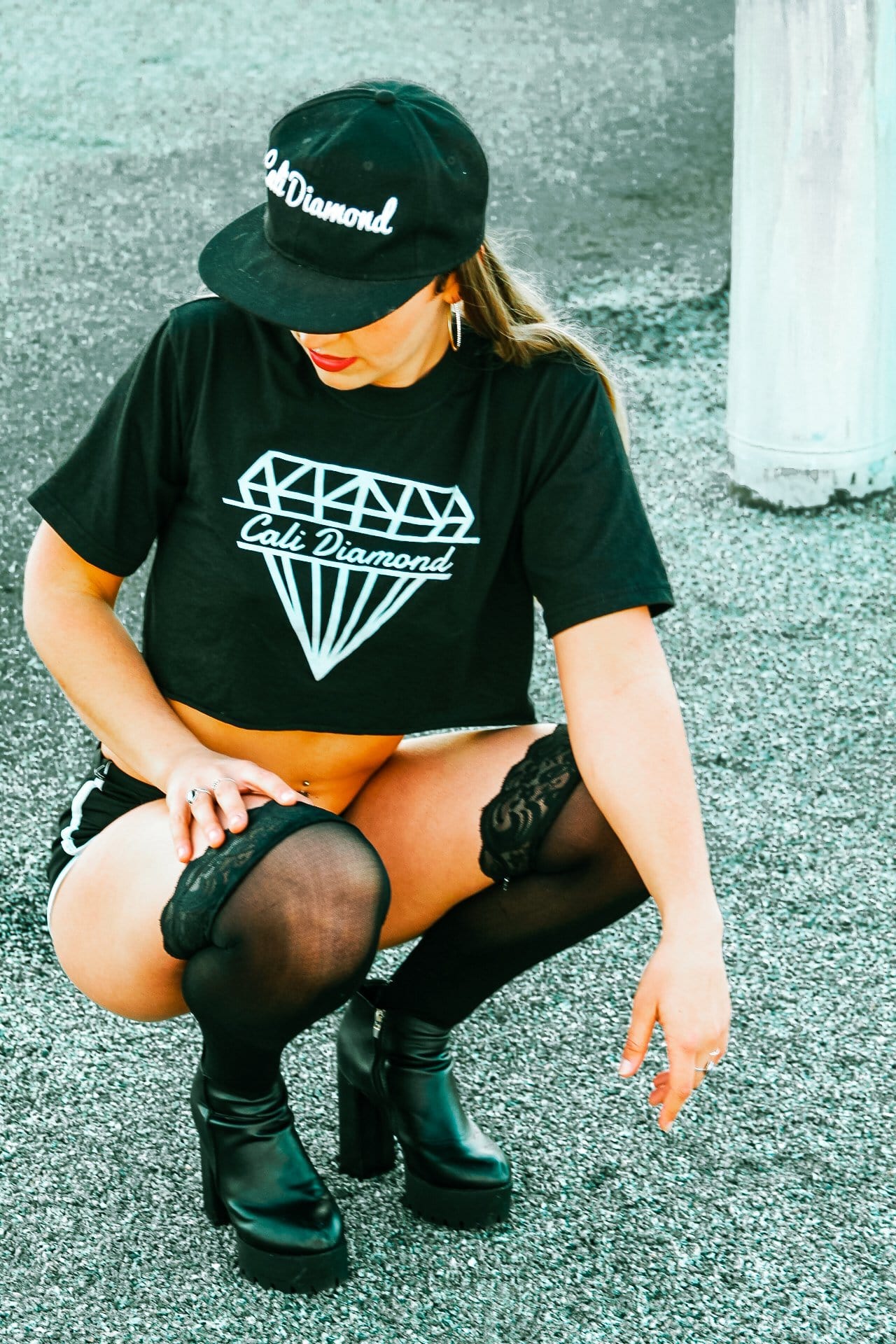 Exclusive Limited Edition Cali Diamond "Diamond Logo Crop-top" - Cali Diamond