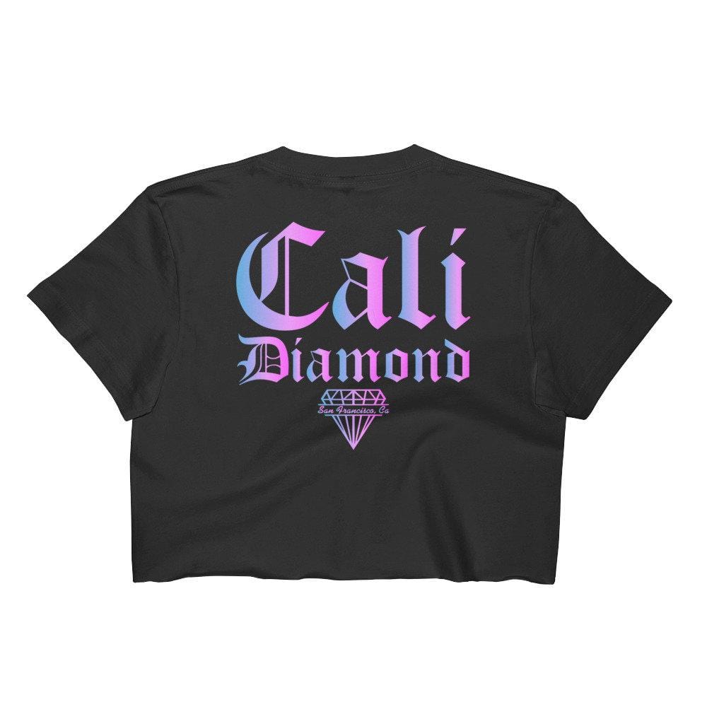 Pink and Blue Ombre CD Women's Crop Top - Cali Diamond