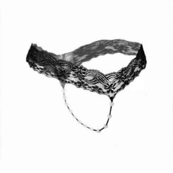 Pearl G-String Lace Panties - Cali Diamond